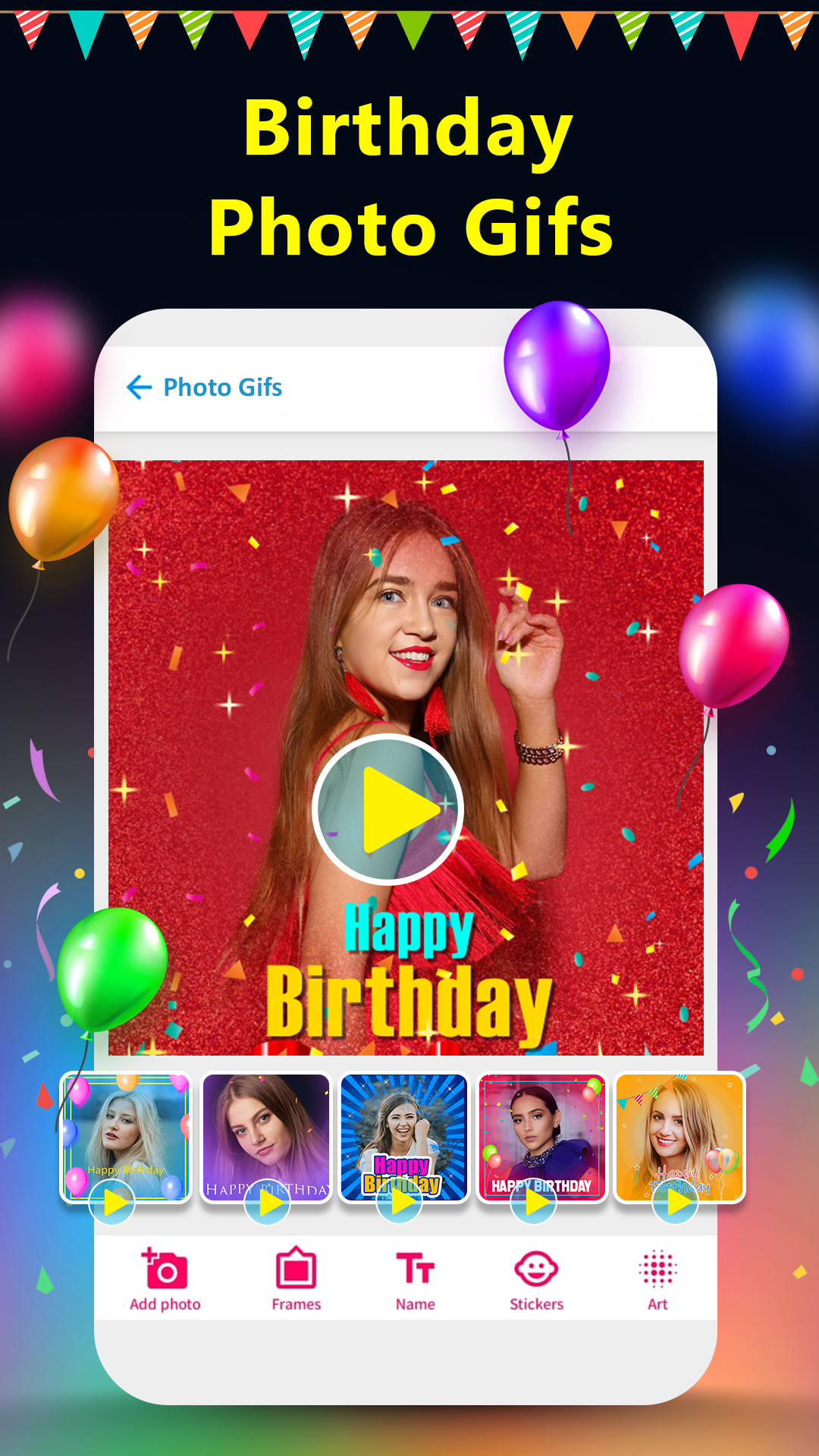 اسکرین شات 5 برنامه Happy birthday photo frame
