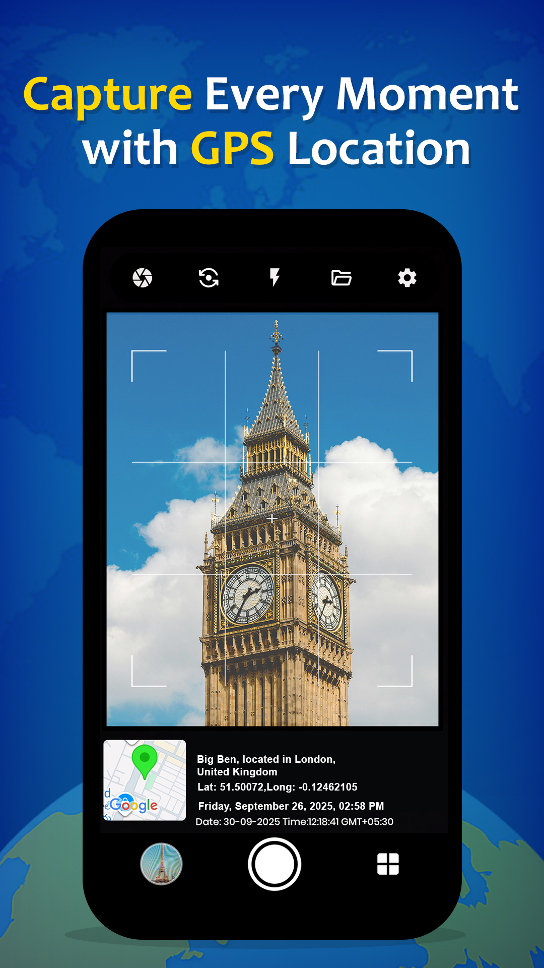 اسکرین شات 2 برنامه GPS Map Camera