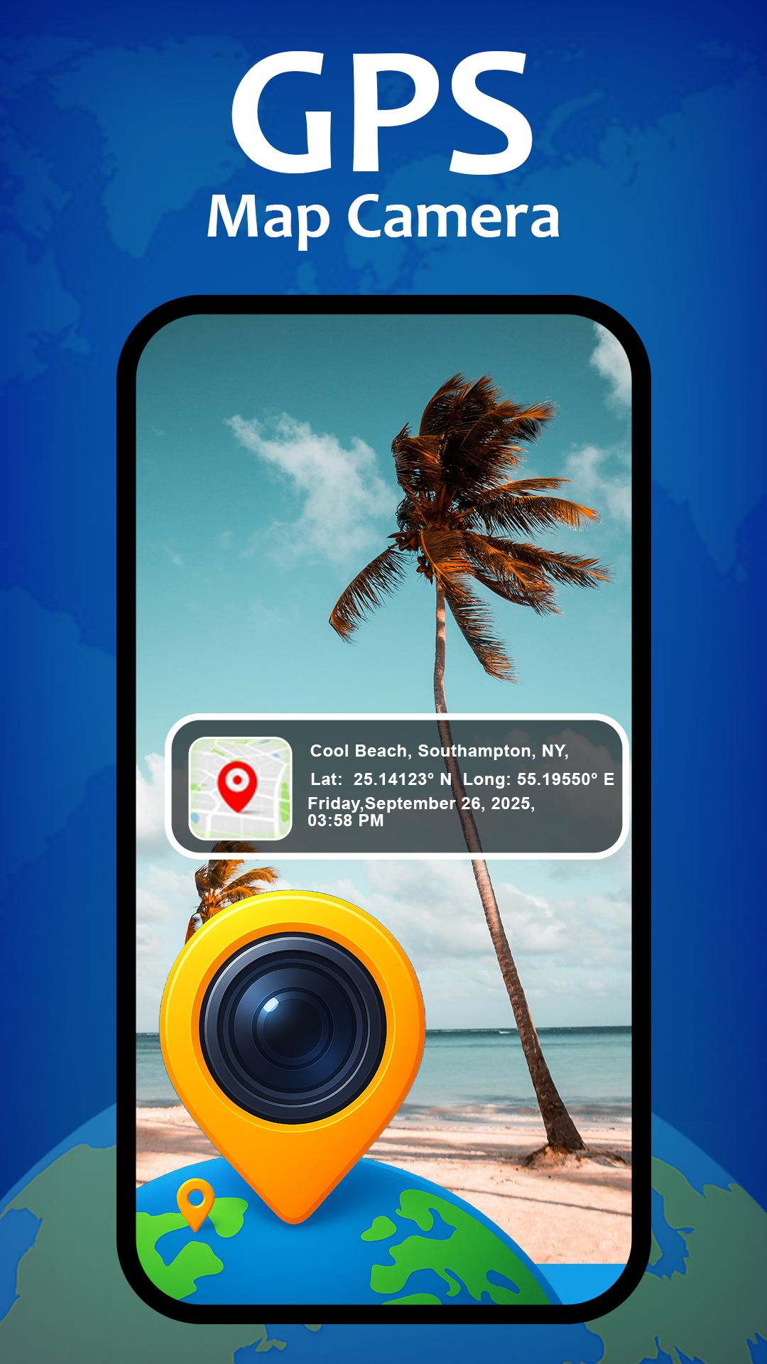 اسکرین شات 1 برنامه GPS Map Camera