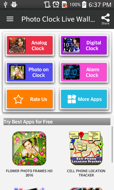 اسکرین شات 7 برنامه Clock Live Wallpaper