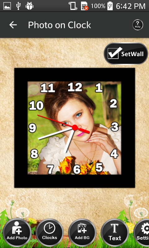 اسکرین شات 1 برنامه Clock Live Wallpaper