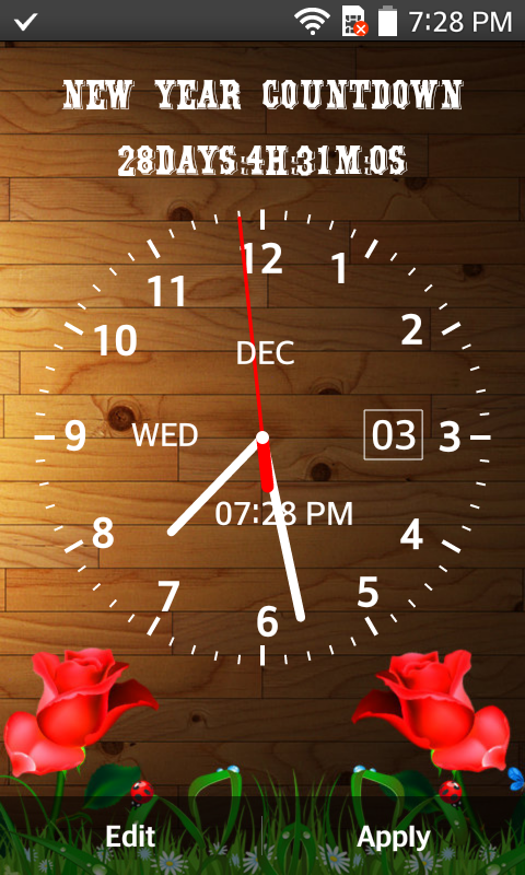 اسکرین شات 2 برنامه Clock Live Wallpaper