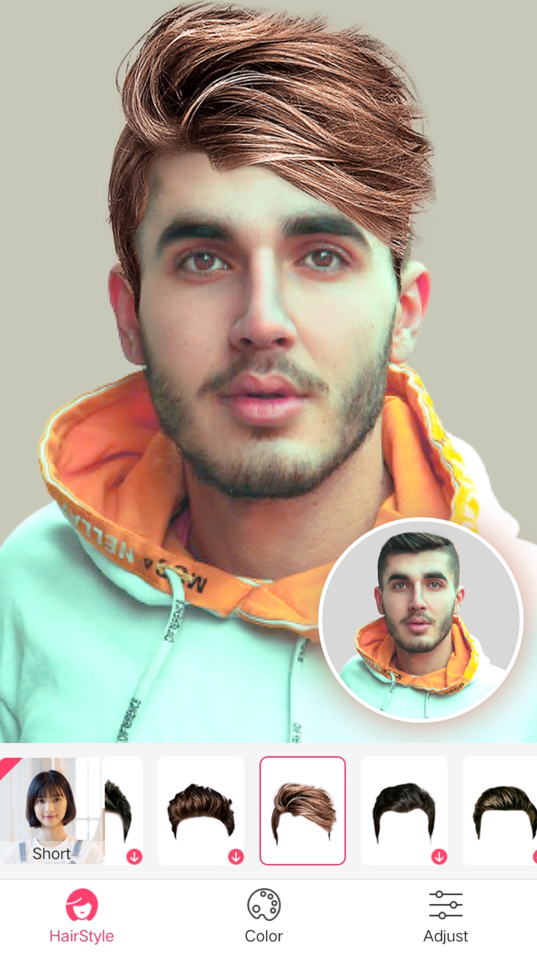 اسکرین شات 2 برنامه Hairstyle Changer - HairStyle