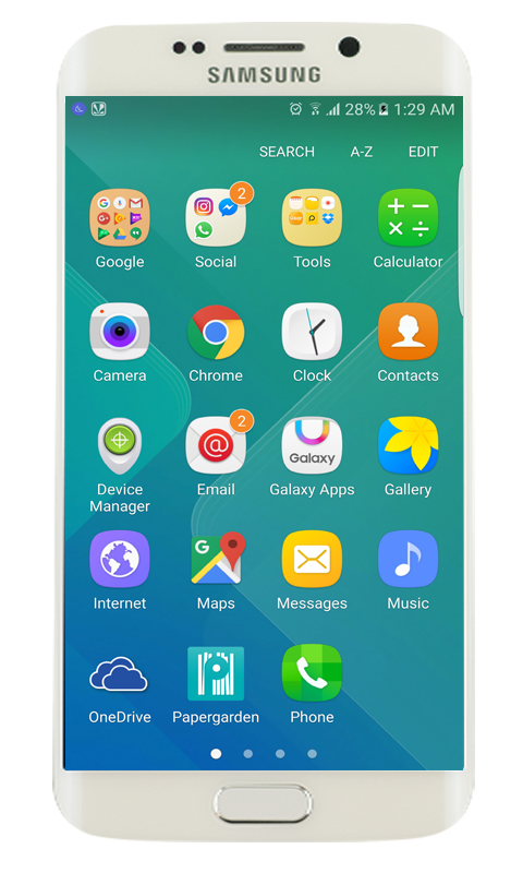 اسکرین شات 3 برنامه Galaxy S8 launcher Theme