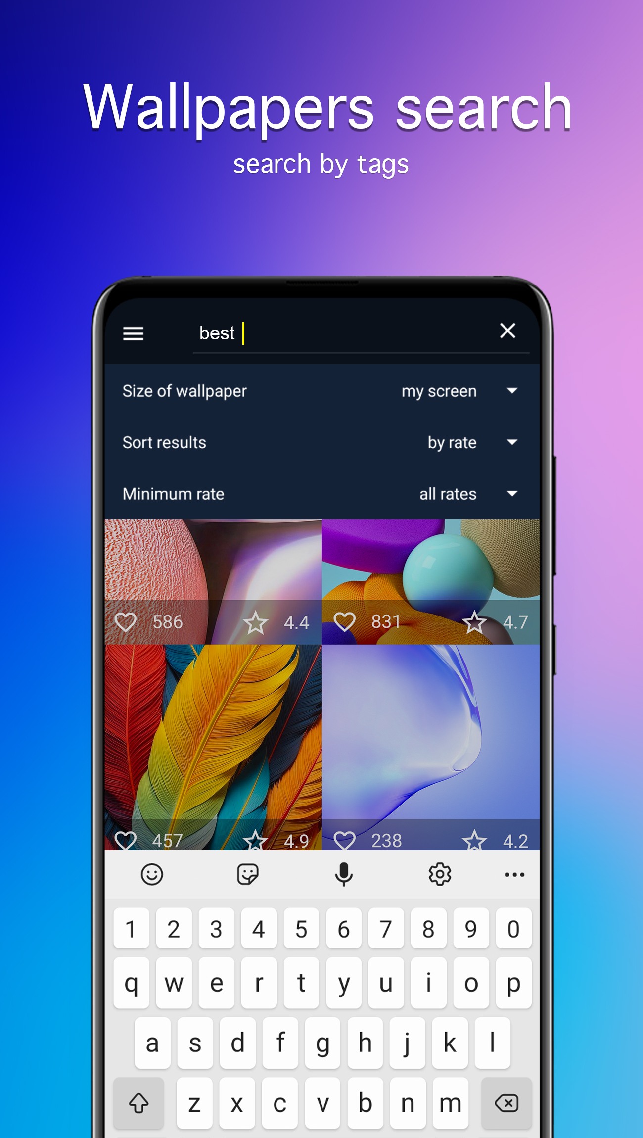 اسکرین شات 3 برنامه Wallpapers for Samsung 4K