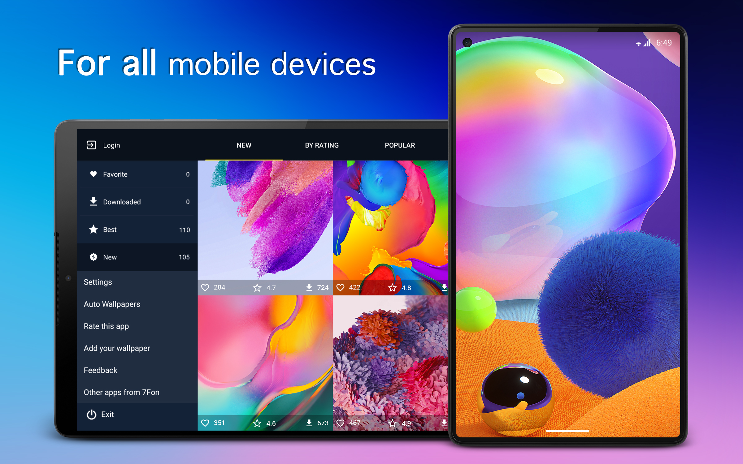 اسکرین شات 6 برنامه Wallpapers for Samsung 4K