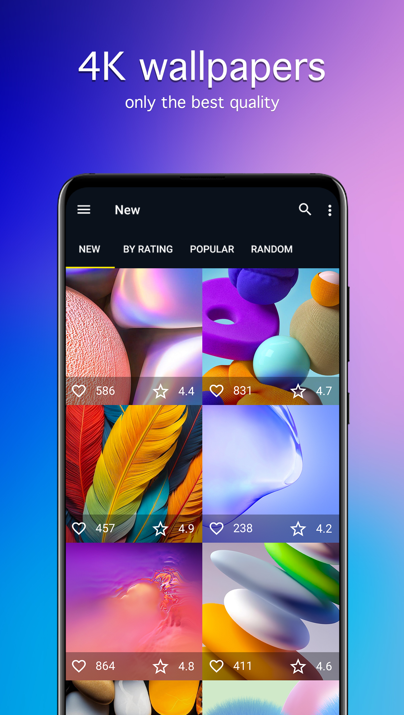 اسکرین شات 2 برنامه Wallpapers for Samsung 4K