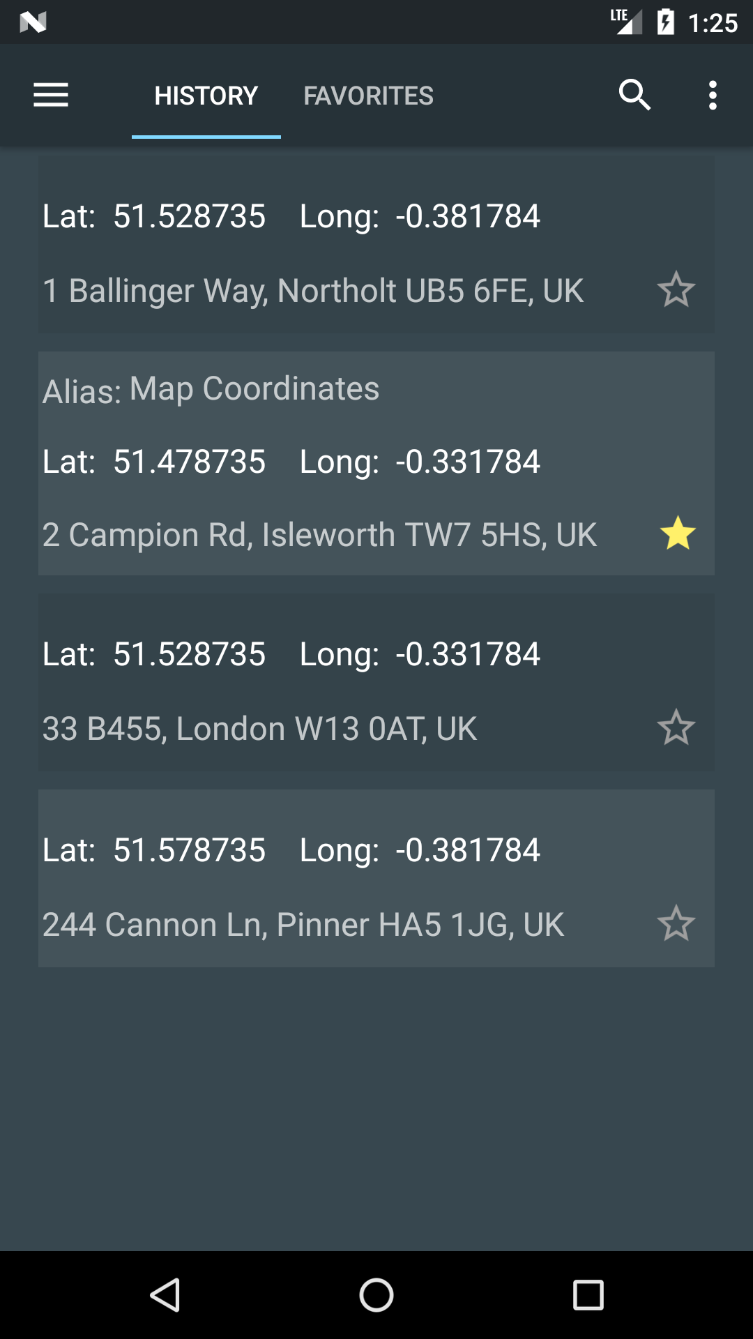 اسکرین شات 4 برنامه Map Coordinates