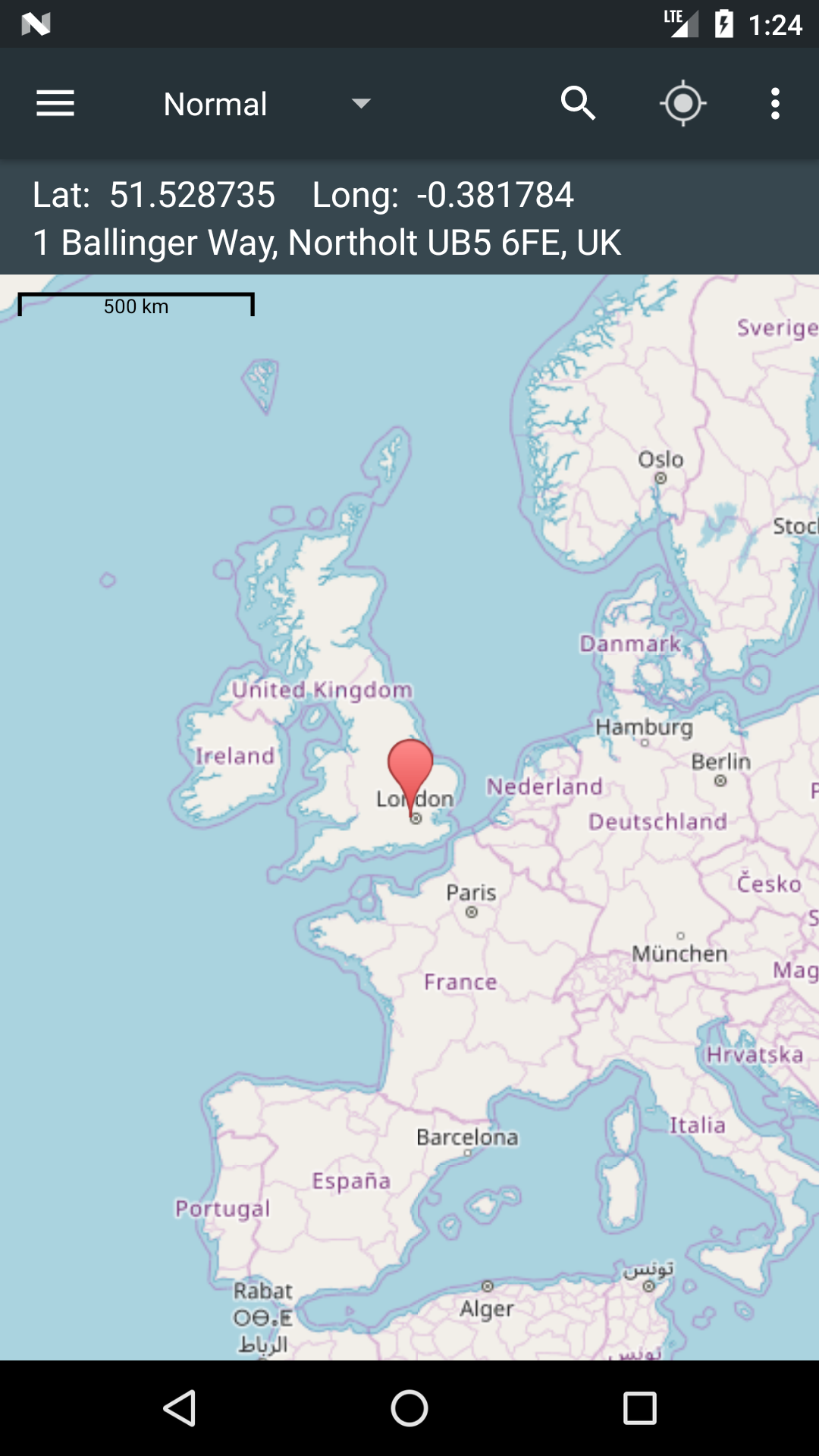 اسکرین شات 3 برنامه Map Coordinates