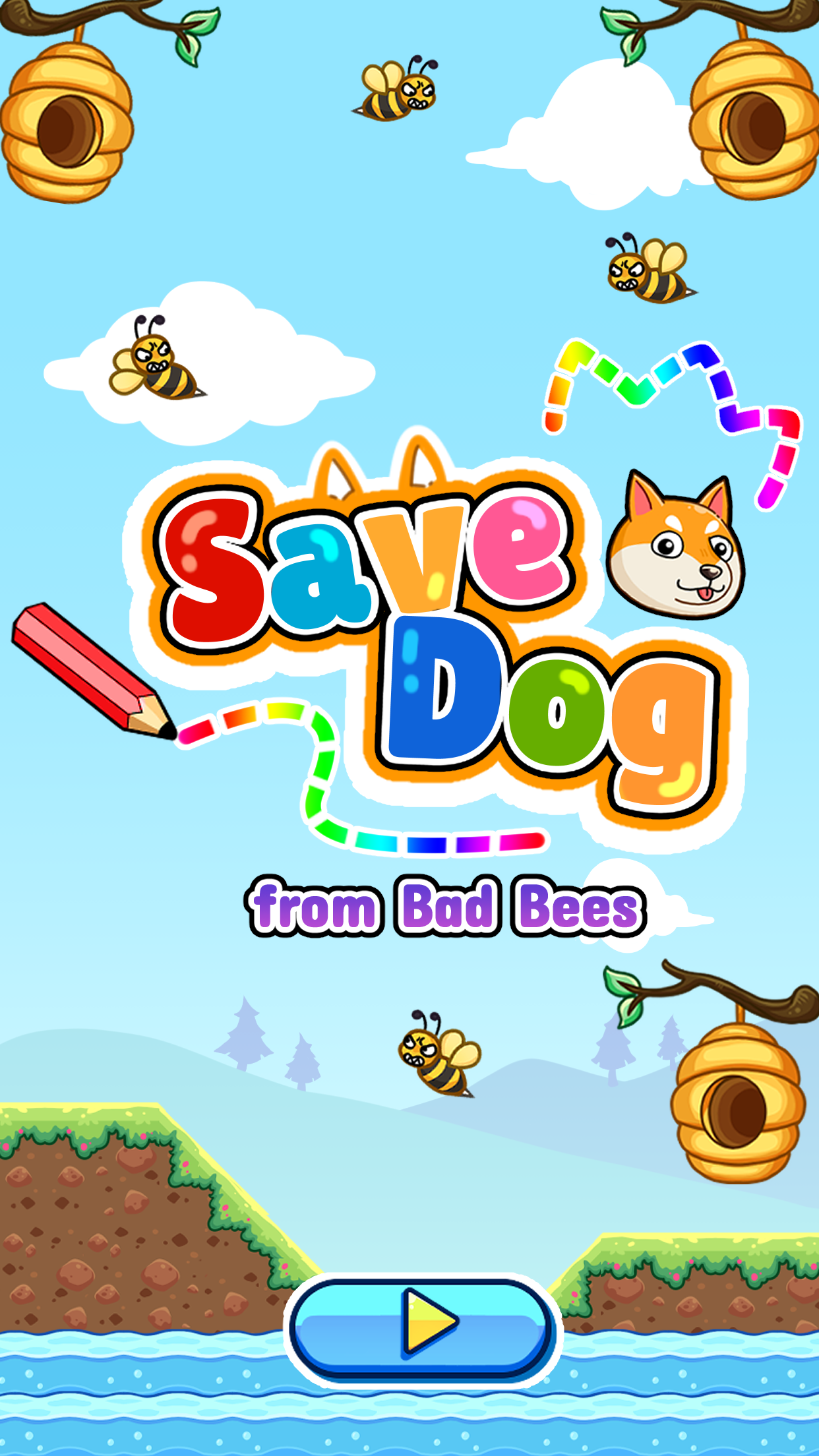 اسکرین شات 1 بازی Save Dog from Bad Bees