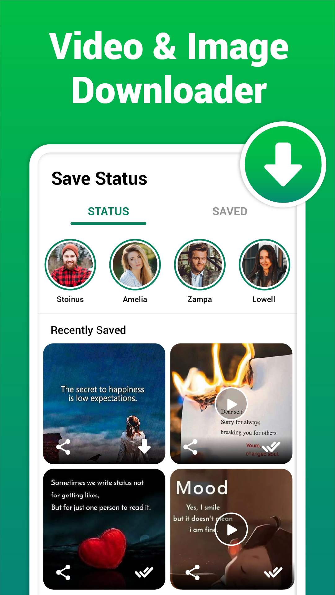 اسکرین شات 4 برنامه Status Saver・Status Downloader