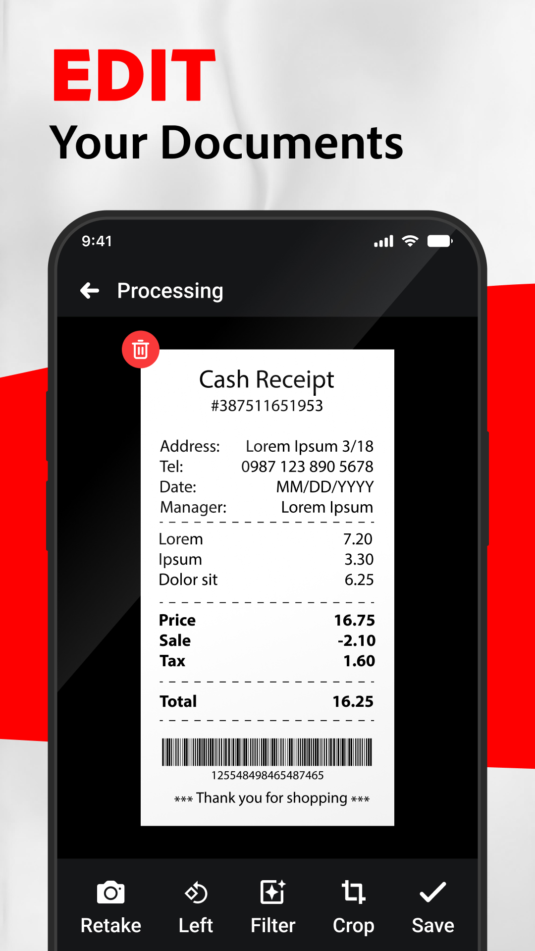 اسکرین شات 2 برنامه PDF Scanner & Document Scanner