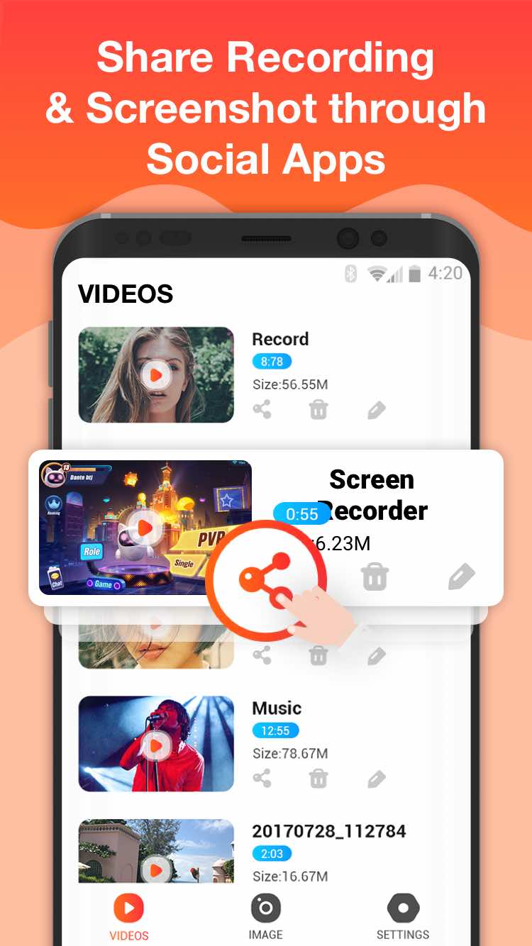 اسکرین شات 4 برنامه Screen Recorder - Record Video