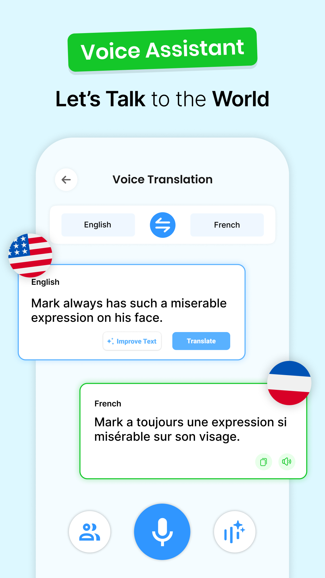 اسکرین شات 2 برنامه Hey Translate Chat Translator