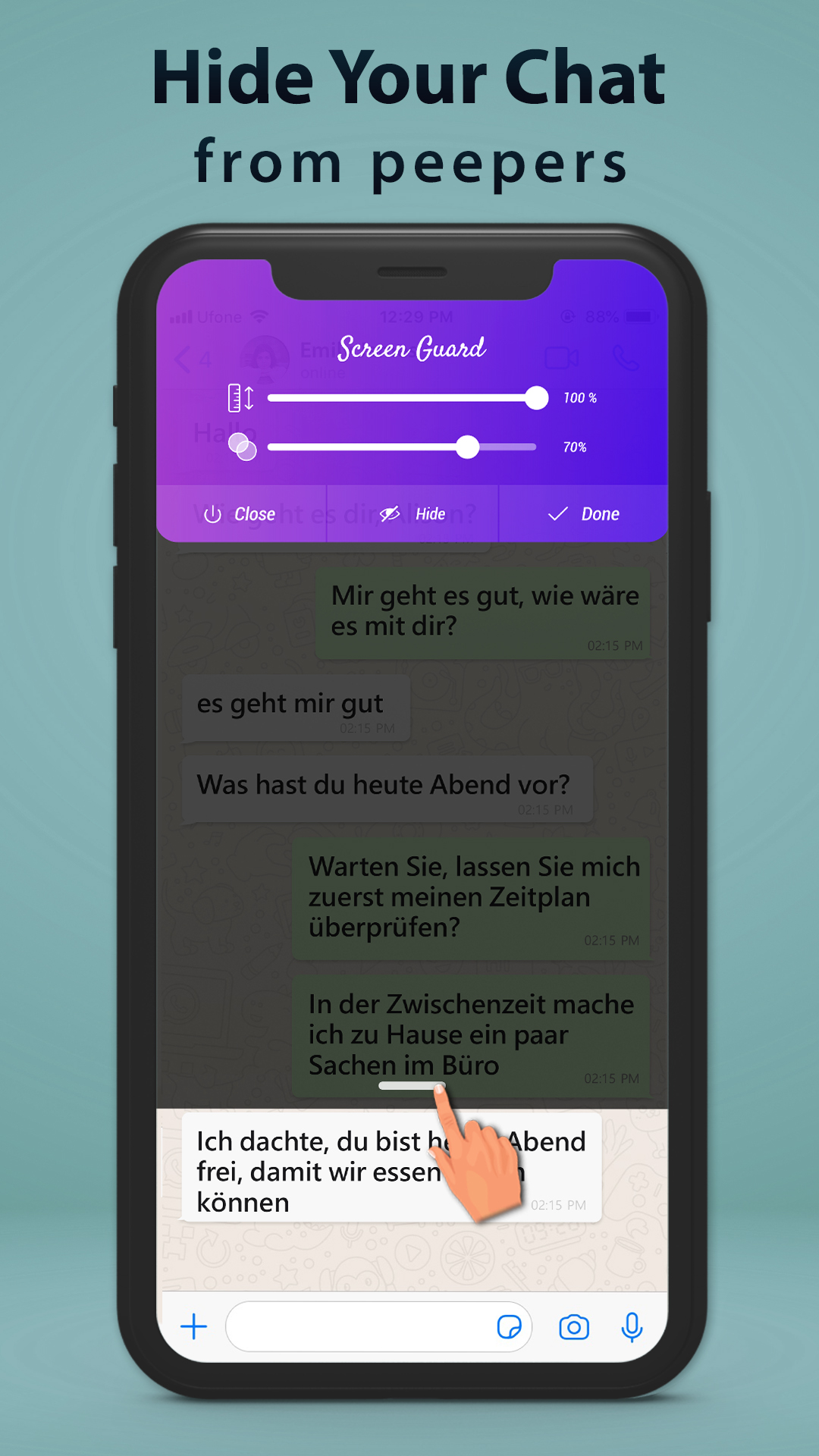 اسکرین شات 2 برنامه Screen Guard - Hide Screen