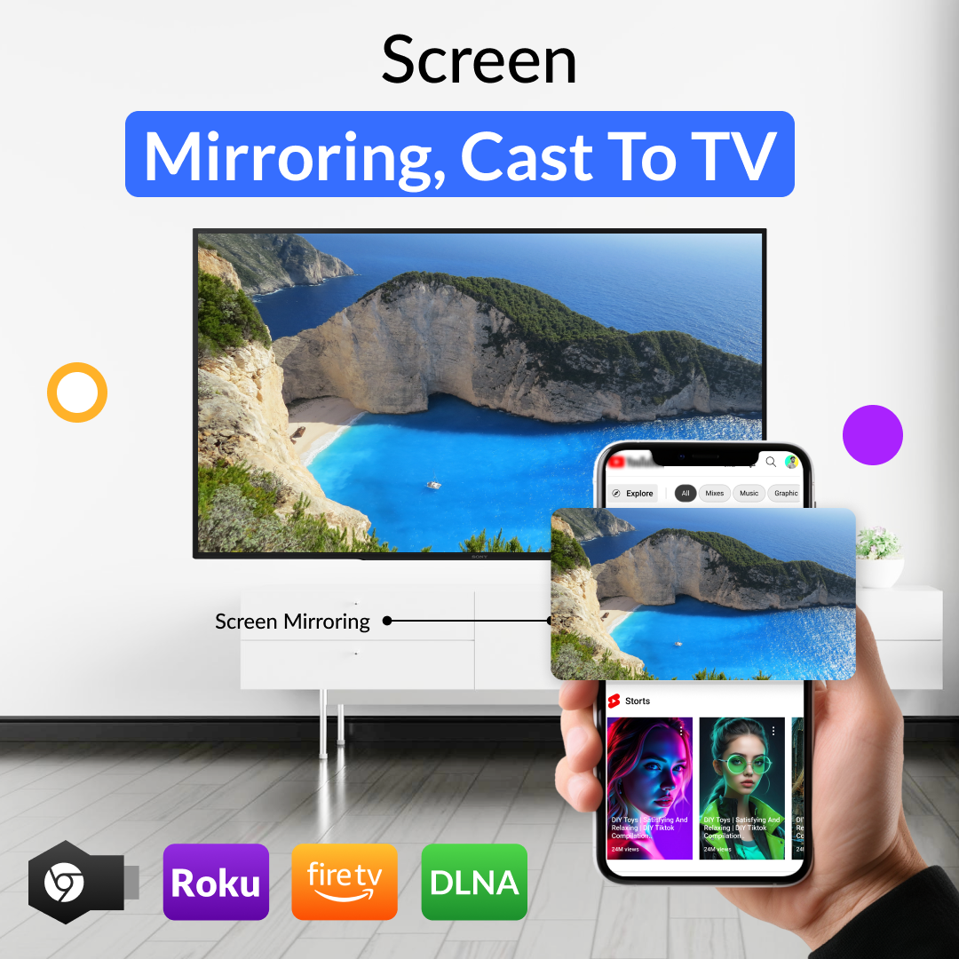 اسکرین شات 1 برنامه Screen Mirroring - Cast To TV
