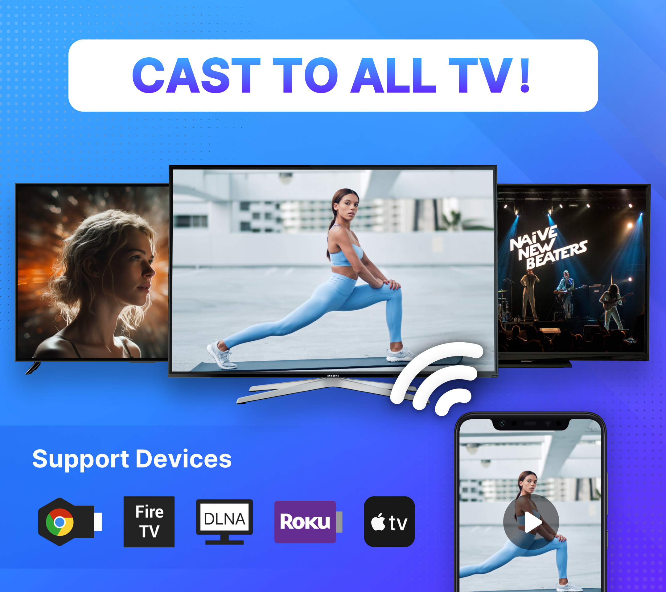 اسکرین شات 1 برنامه Cast to TV - Screen Mirroring