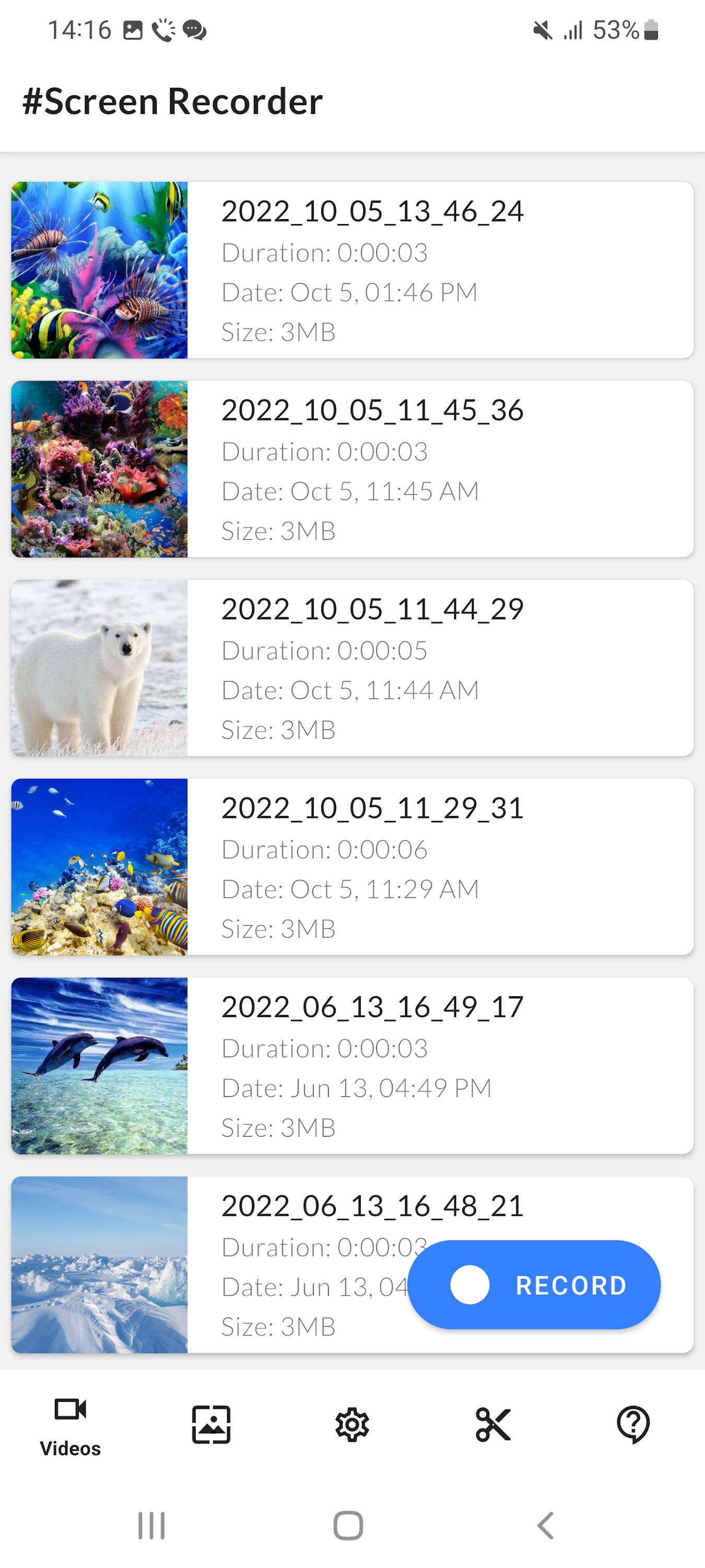 اسکرین شات 1 برنامه Screen Recorder