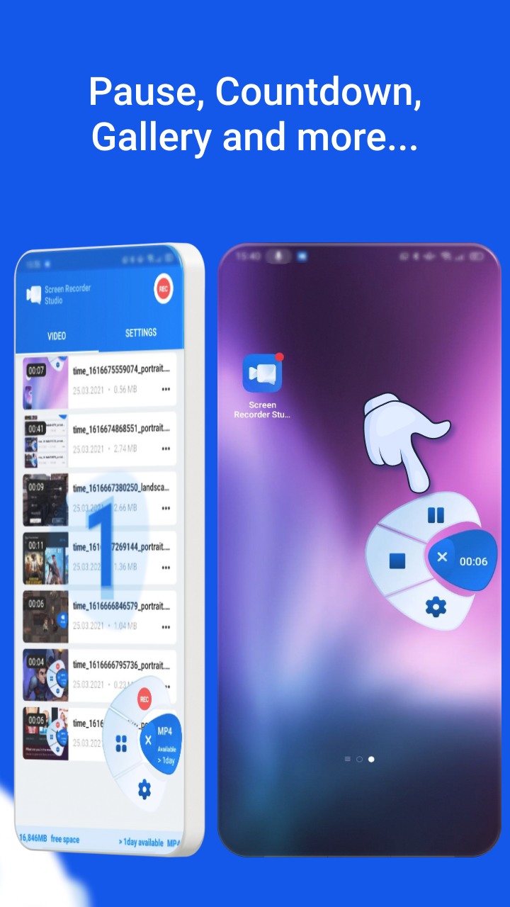 اسکرین شات 6 برنامه Screen Recorder Studio - video