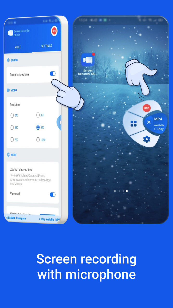 اسکرین شات 2 برنامه Screen Recorder Studio - video