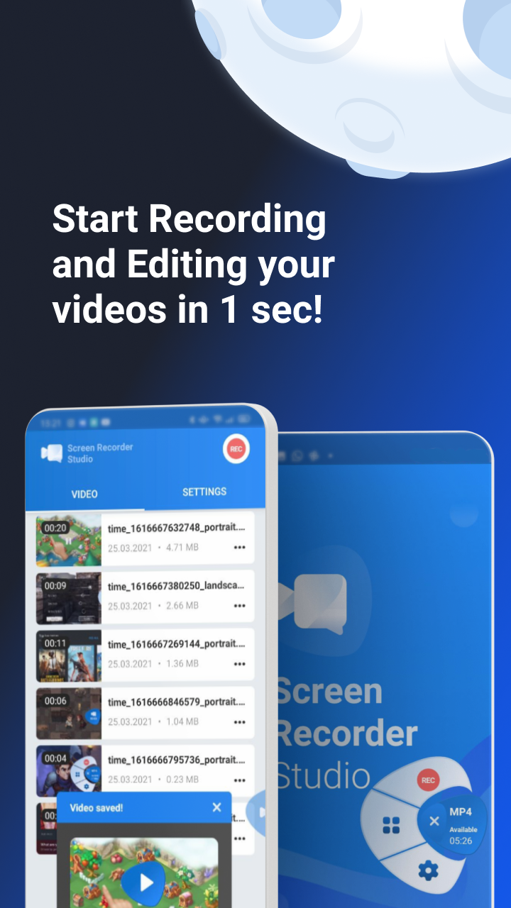 اسکرین شات 1 برنامه Screen Recorder Studio - video