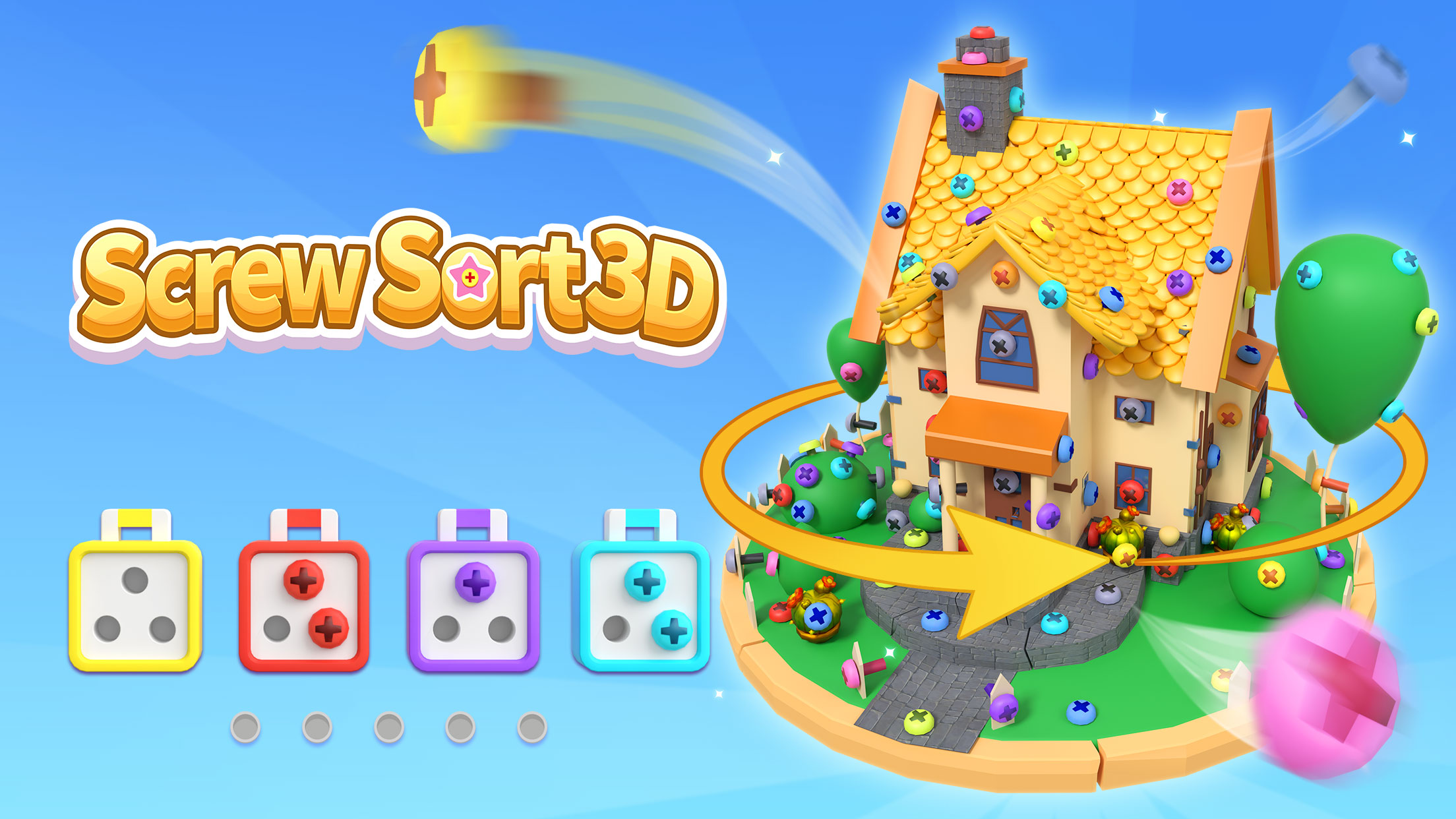 اسکرین شات 6 بازی Screw Sort 3D: Screw Puzzle