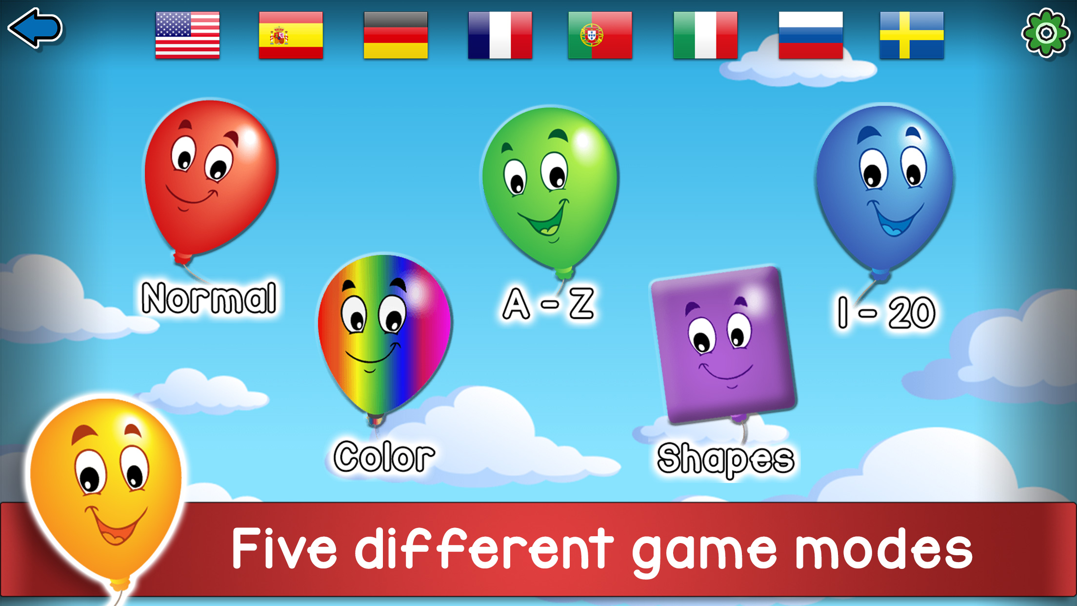اسکرین شات 1 بازی Kids Balloon Pop Game