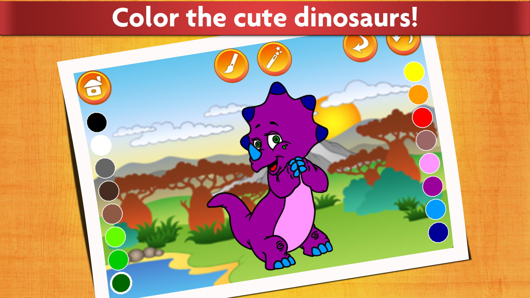 اسکرین شات 3 بازی Kids Dinosaur Coloring Pages
