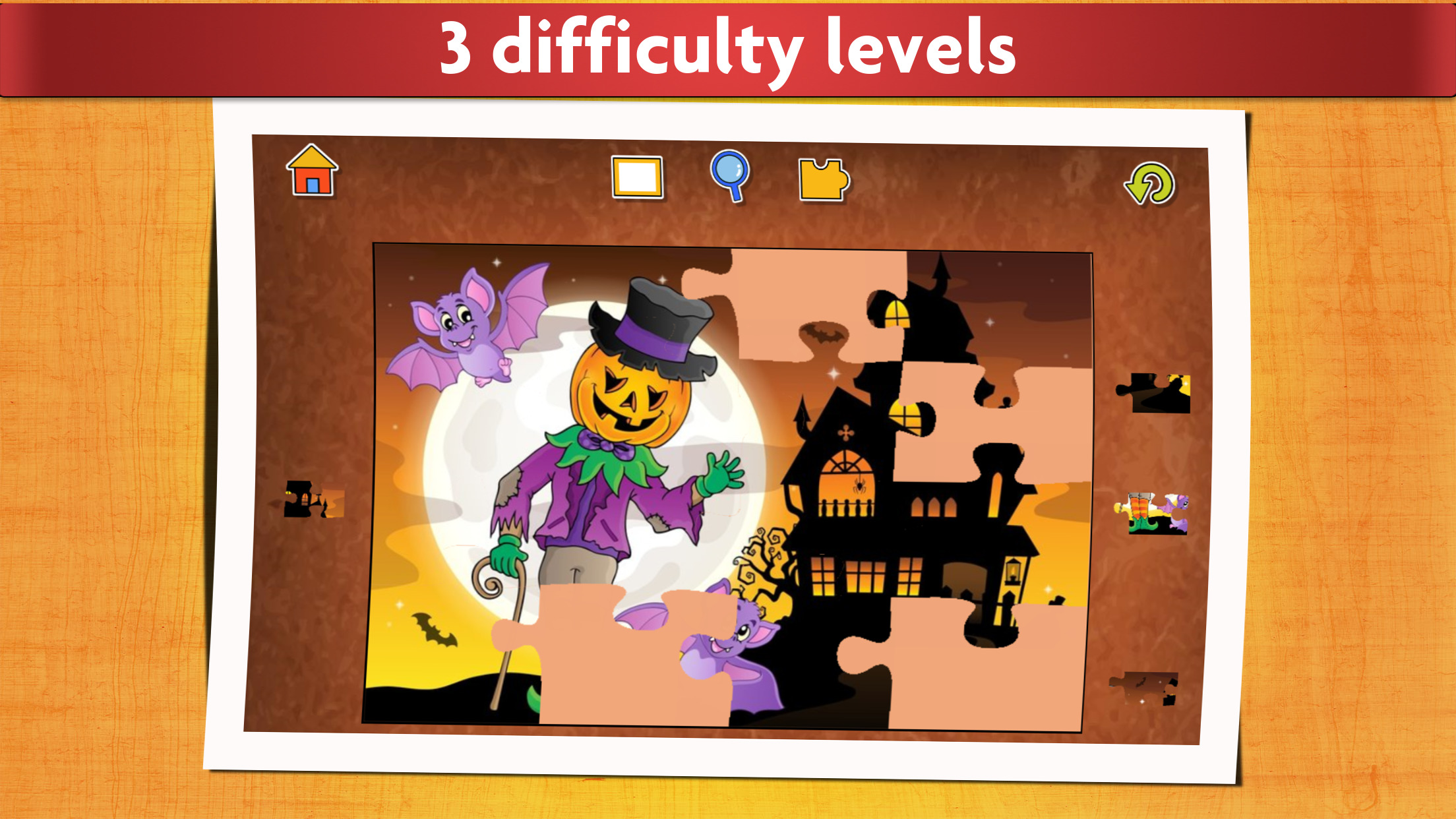 اسکرین شات 4 بازی Kids Halloween Jigsaw Puzzles