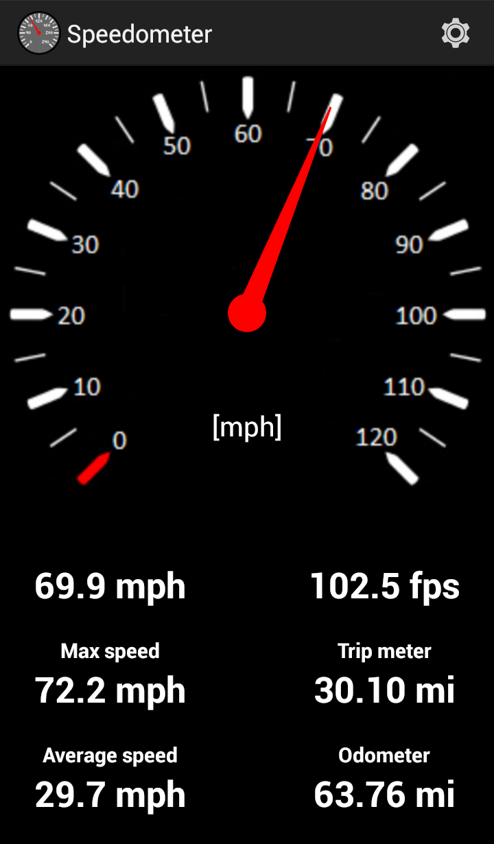 اسکرین شات 2 برنامه Speedometer