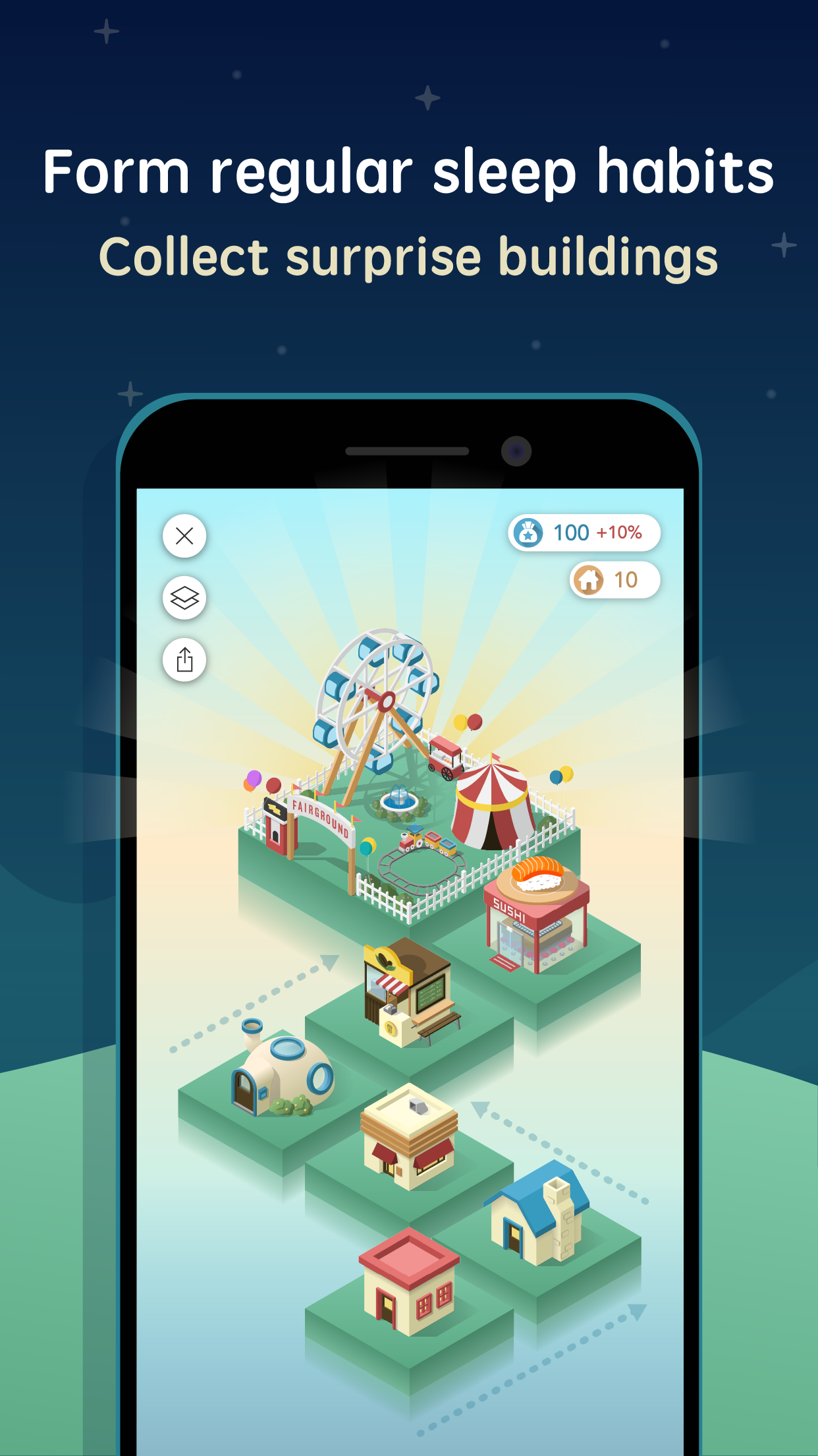 اسکرین شات 4 برنامه SleepTown