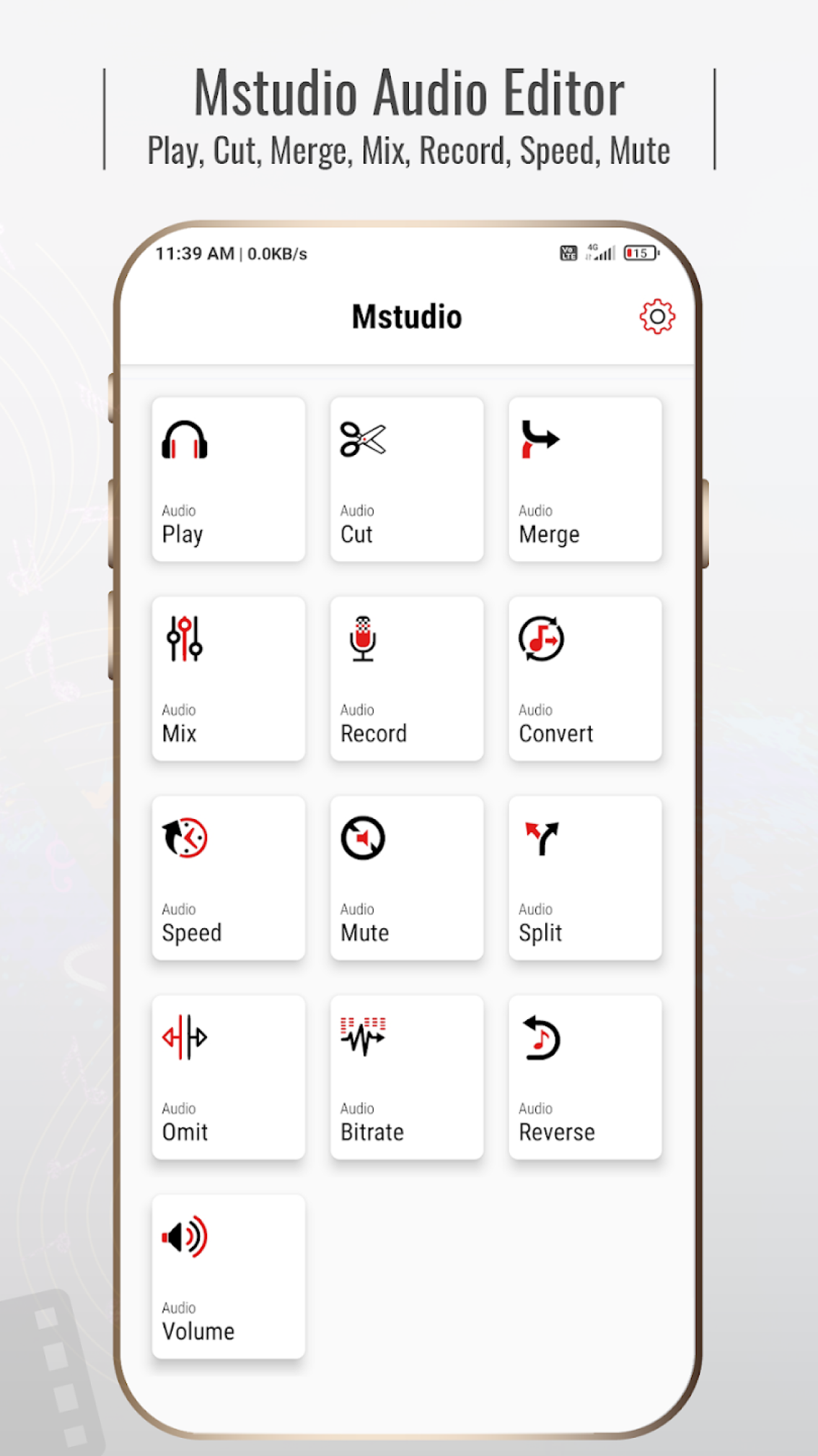 اسکرین شات 1 برنامه Mstudio : Audio & Music Editor