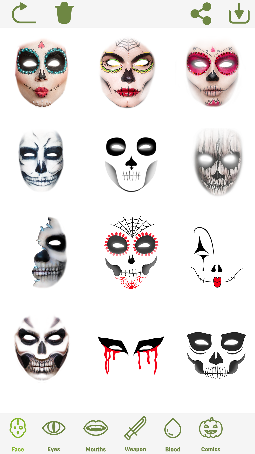 اسکرین شات 4 برنامه Photo Editor: Halloween Makeup