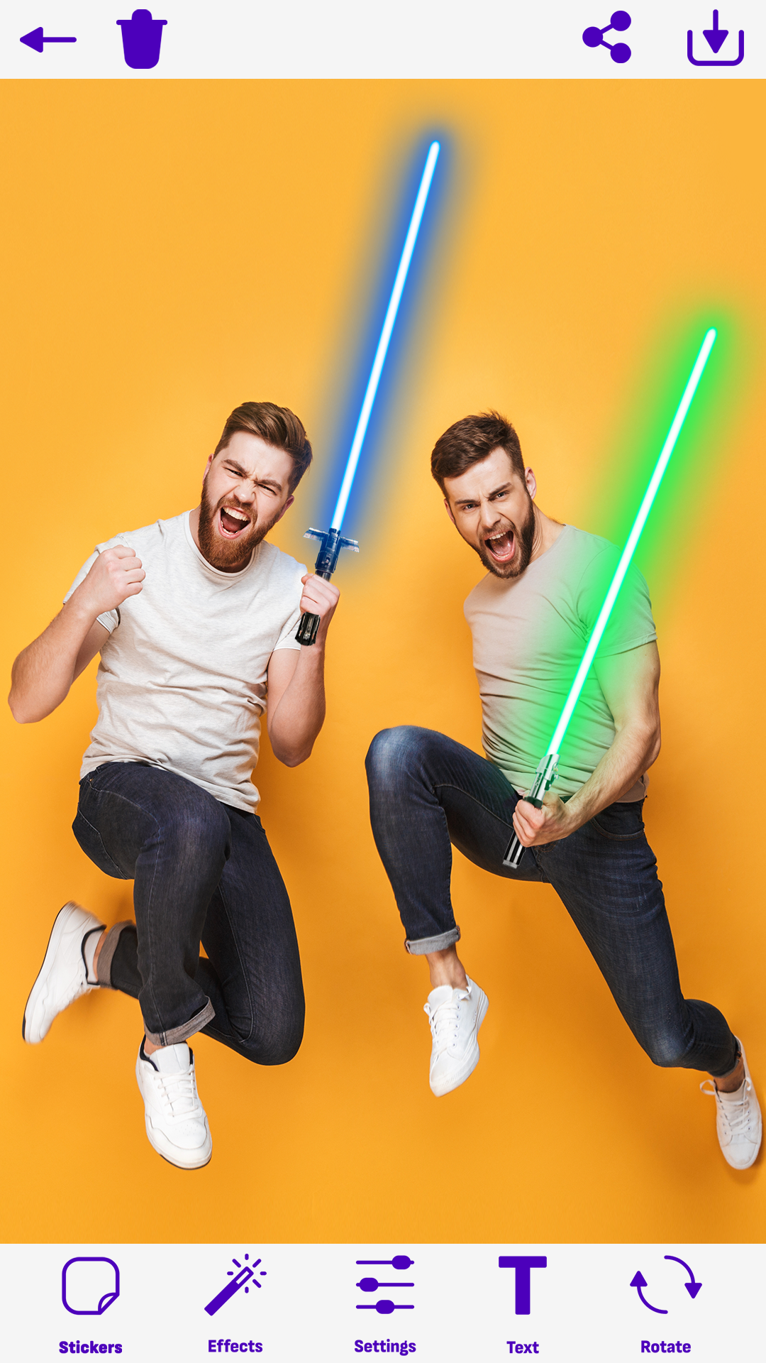اسکرین شات 1 برنامه LightSaber: Photo Editor