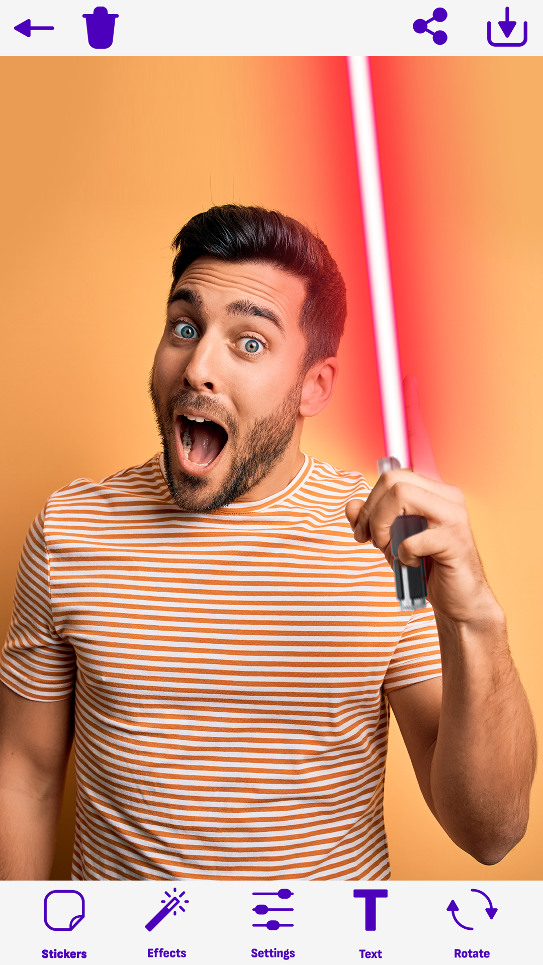 اسکرین شات 3 برنامه LightSaber: Photo Editor