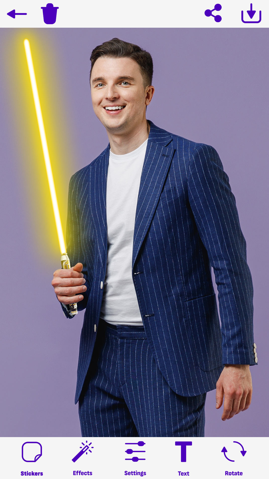 اسکرین شات 4 برنامه LightSaber: Photo Editor