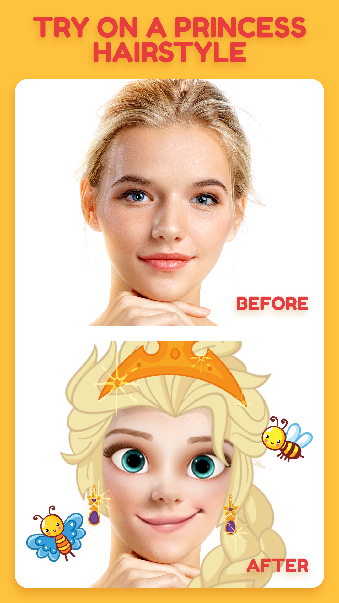 اسکرین شات 2 برنامه Toon app - princess camera