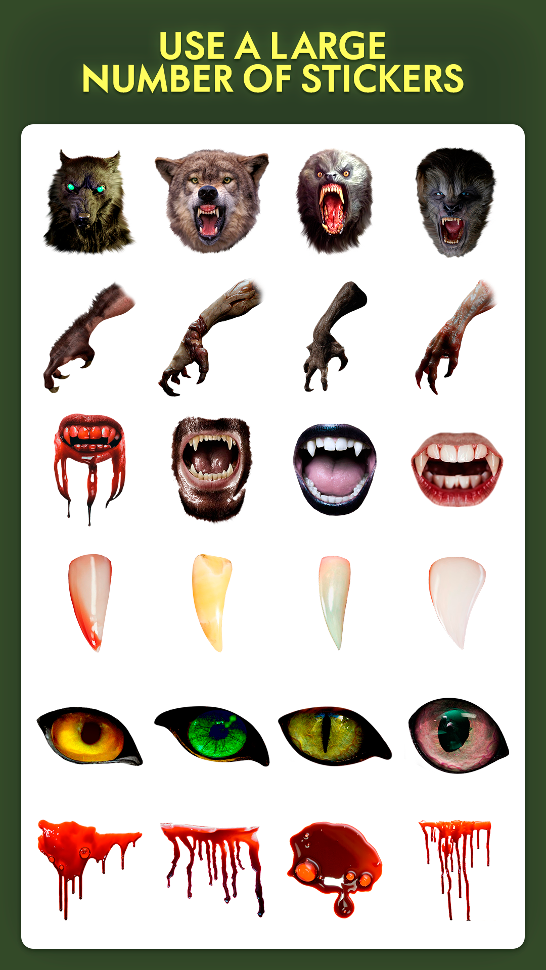 اسکرین شات 2 برنامه Werewolf Masks: Photo Editor