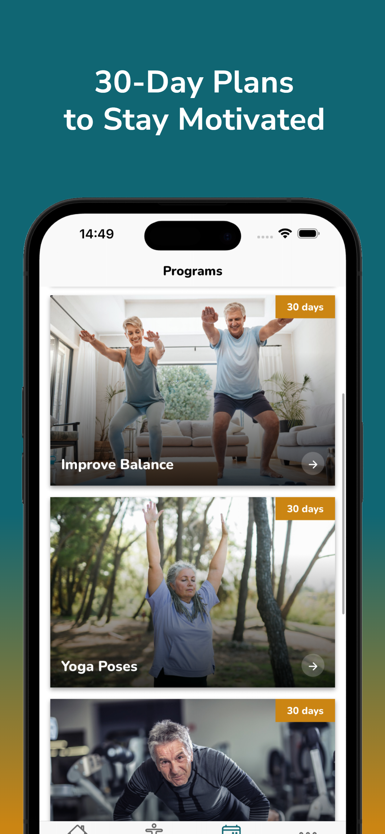 اسکرین شات 2 برنامه Exercise Plan for Seniors
