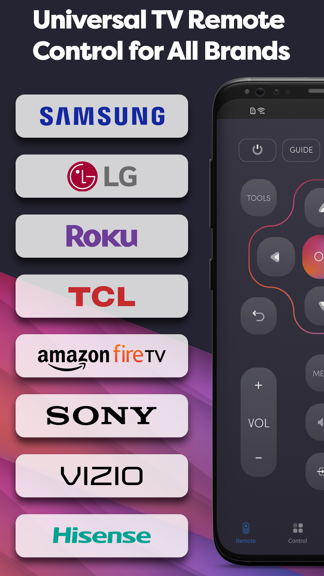 اسکرین شات 4 برنامه Universal TV Remote Control