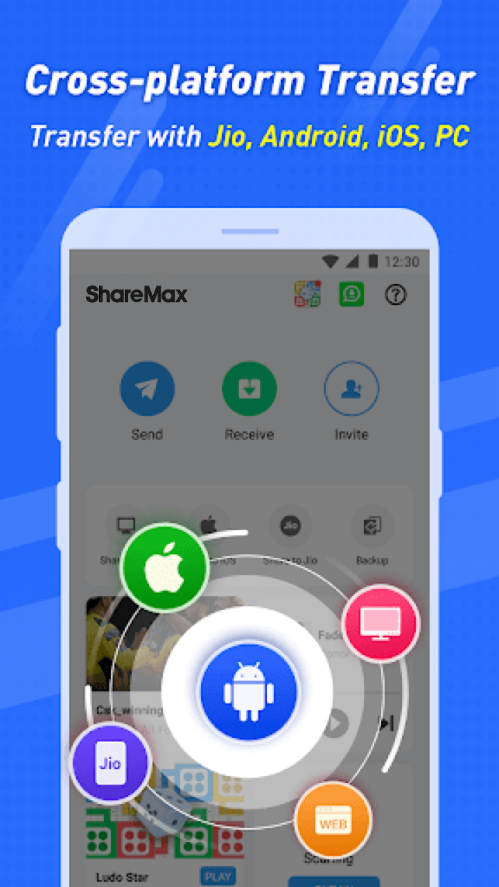 اسکرین شات 3 برنامه ShareKaro Lite: File Share App