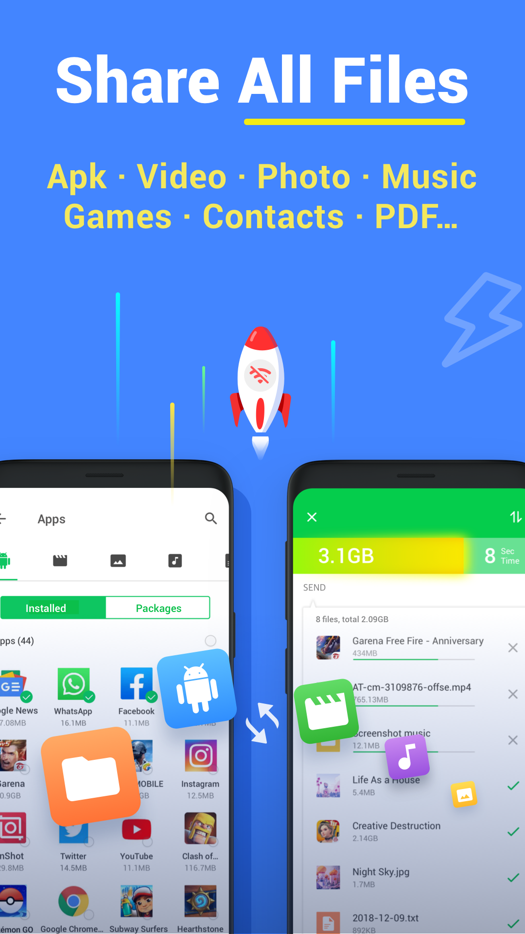 اسکرین شات 1 برنامه File Sharing - InShare