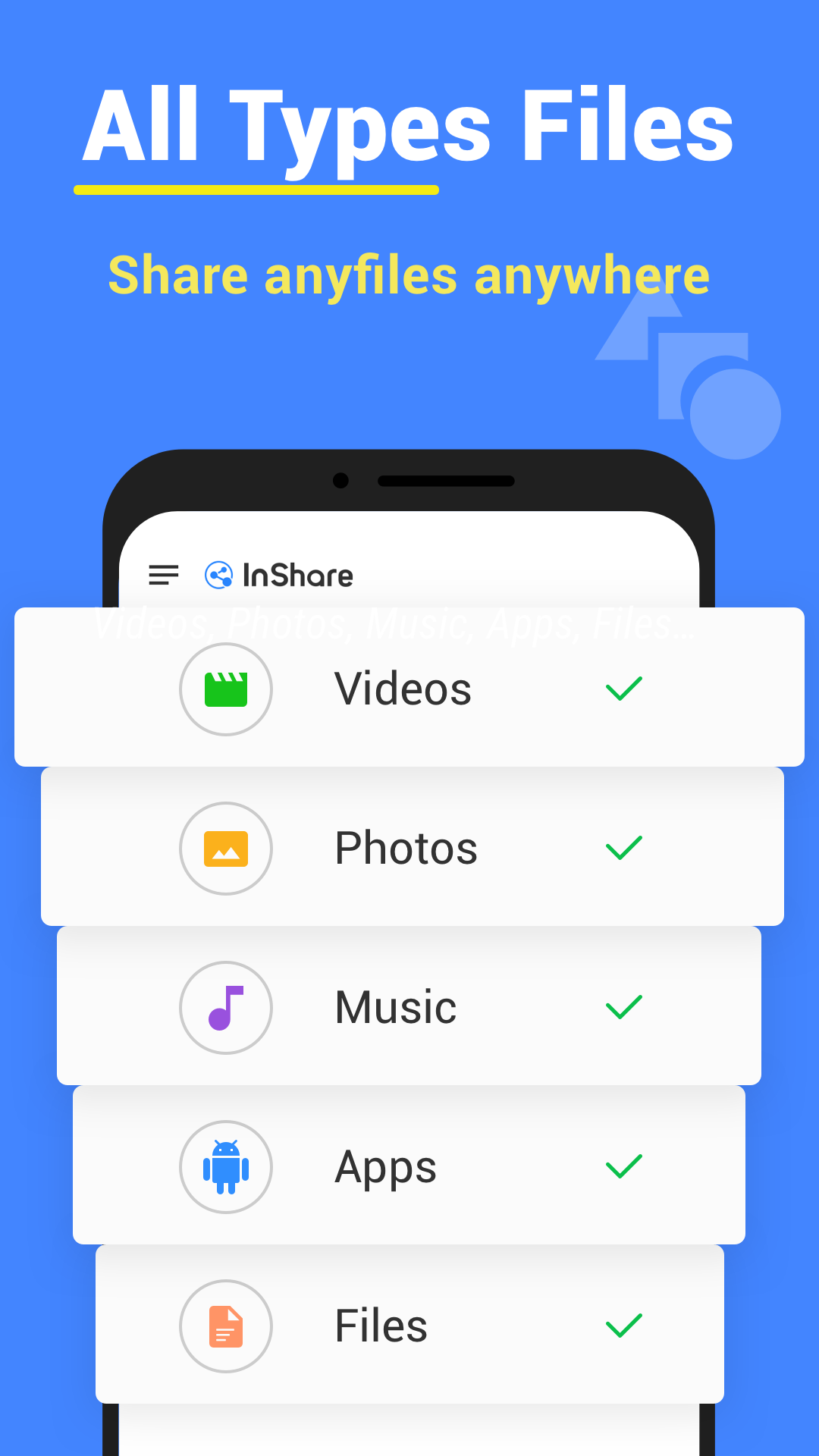 اسکرین شات 6 برنامه File Sharing - InShare