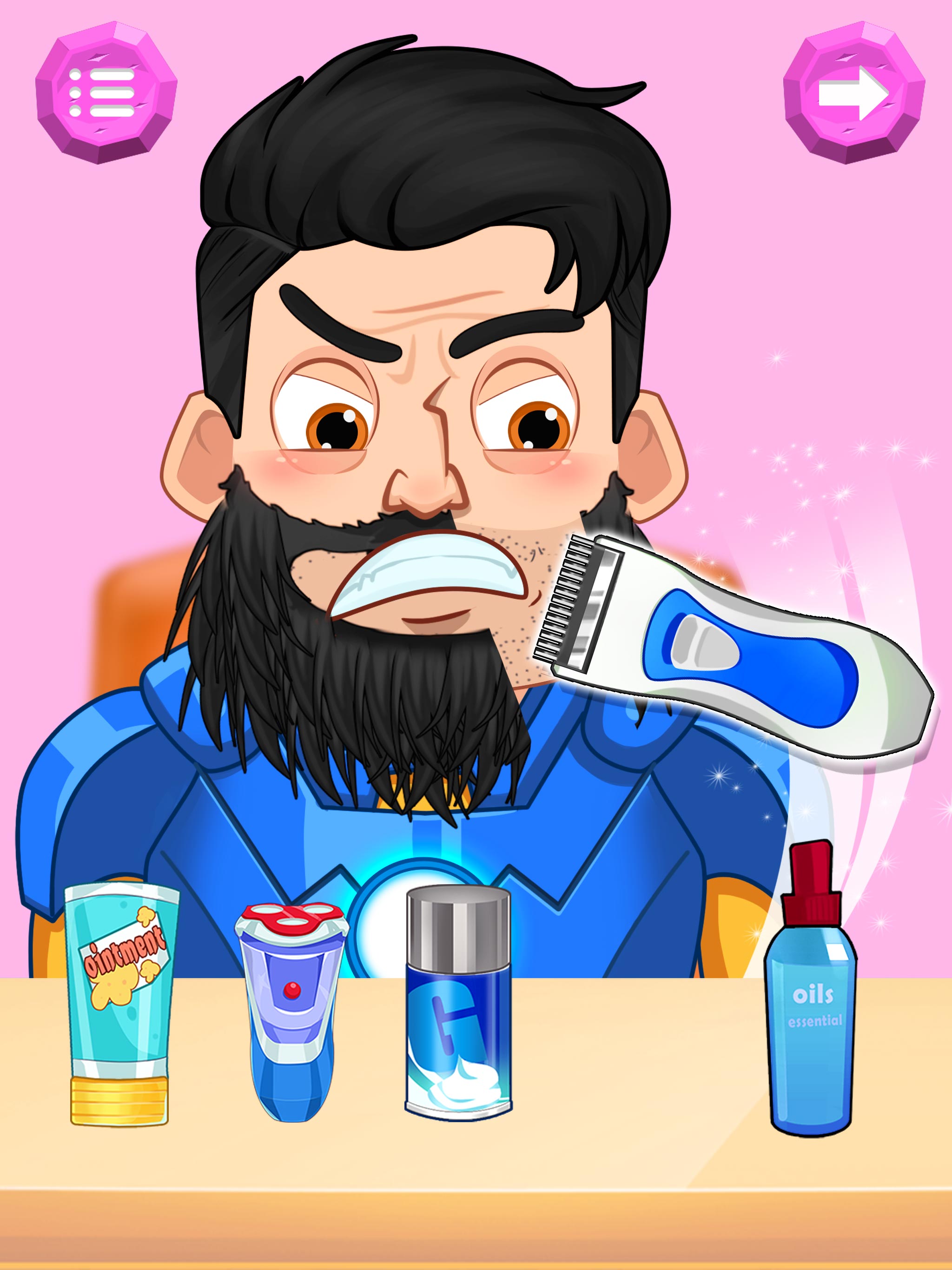 اسکرین شات 3 بازی Superhero Shave: Shaving Games