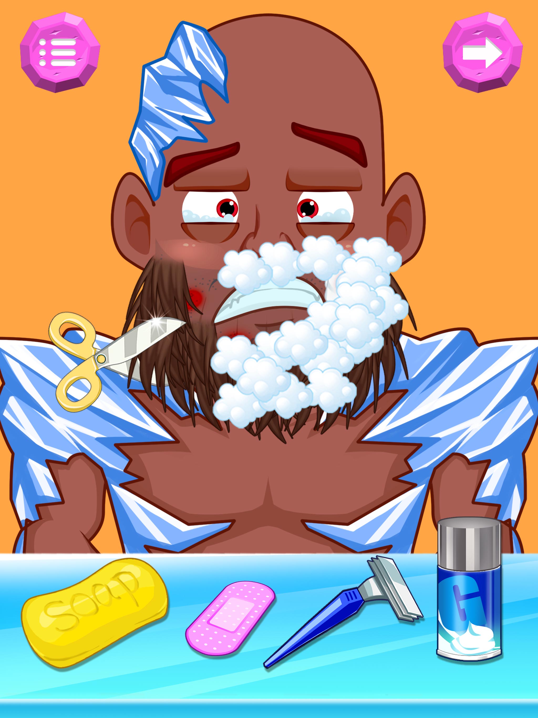 اسکرین شات 2 بازی Superhero Shave: Shaving Games