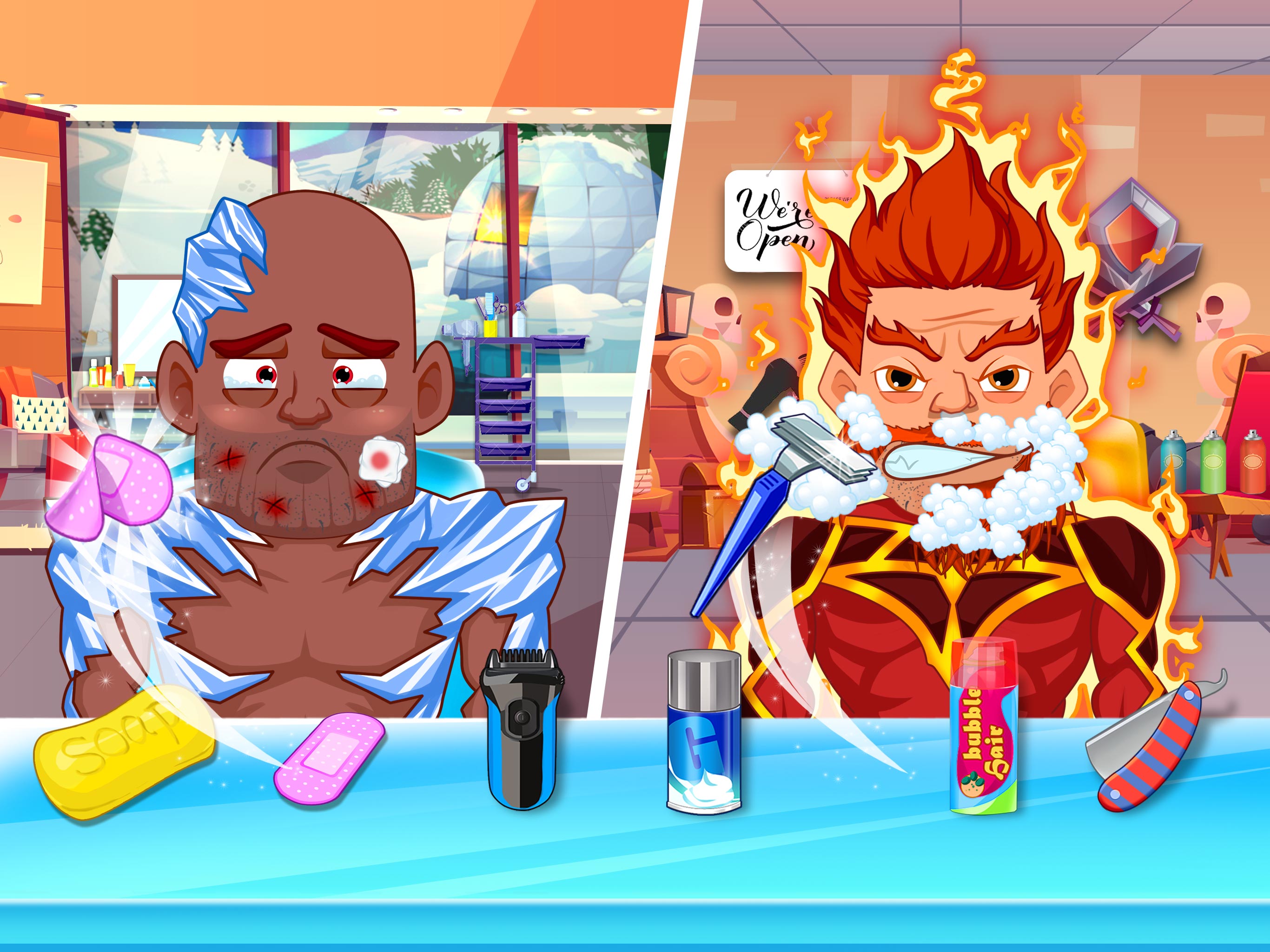 اسکرین شات 6 بازی Superhero Shave: Shaving Games