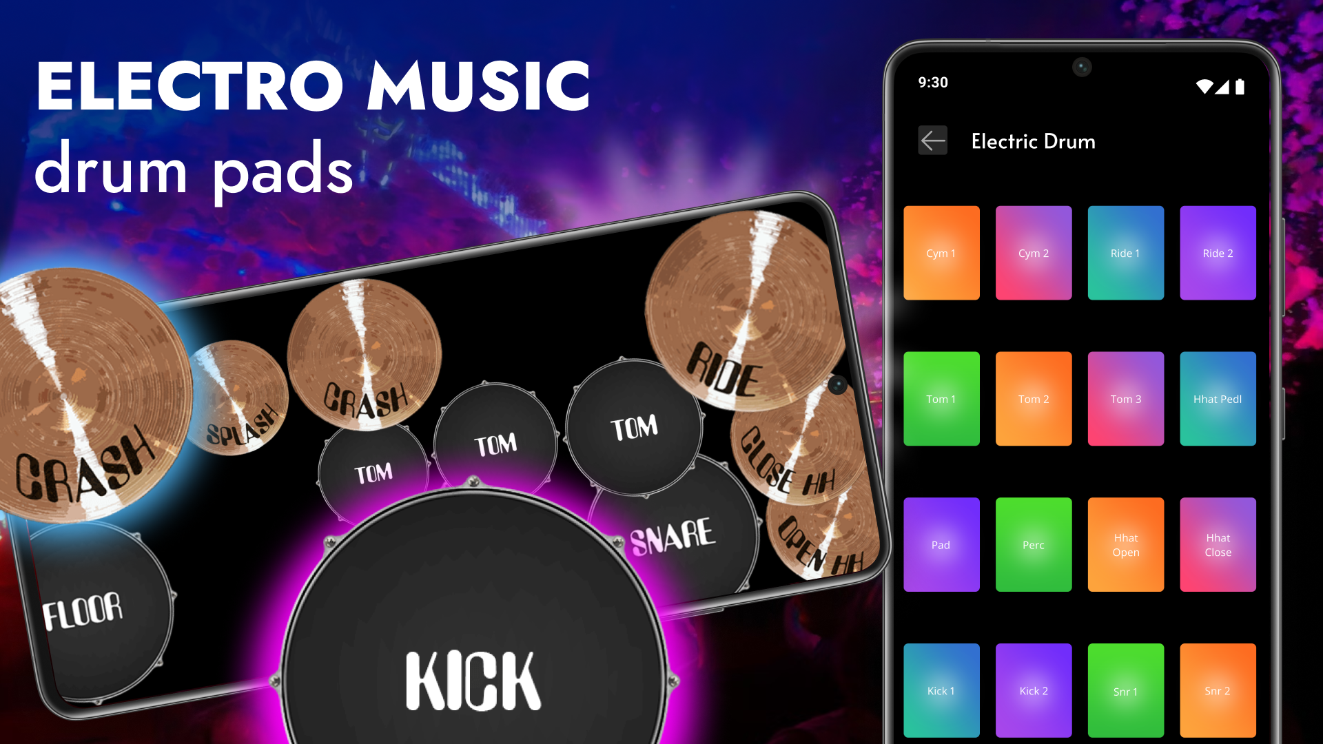 اسکرین شات 1 برنامه Electro Music Drum Pads 2024