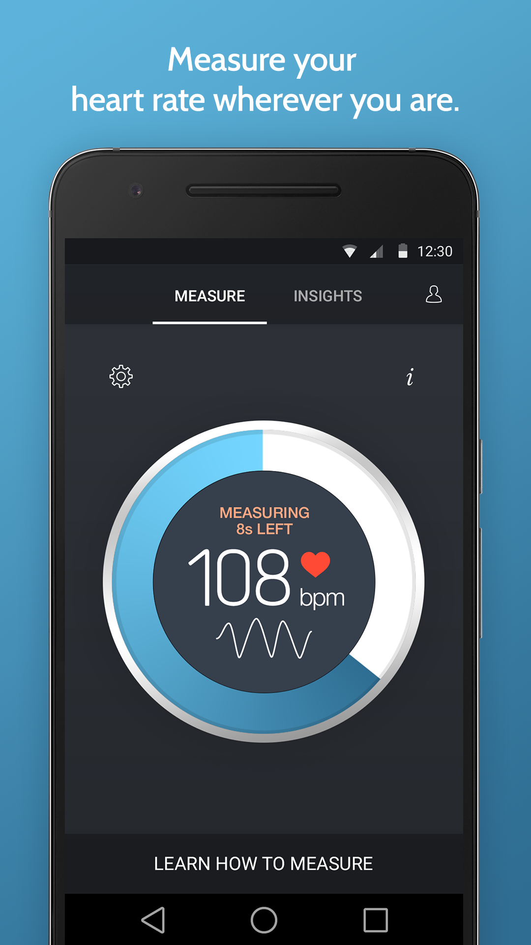 اسکرین شات 1 برنامه Instant Heart Rate: HR Monitor