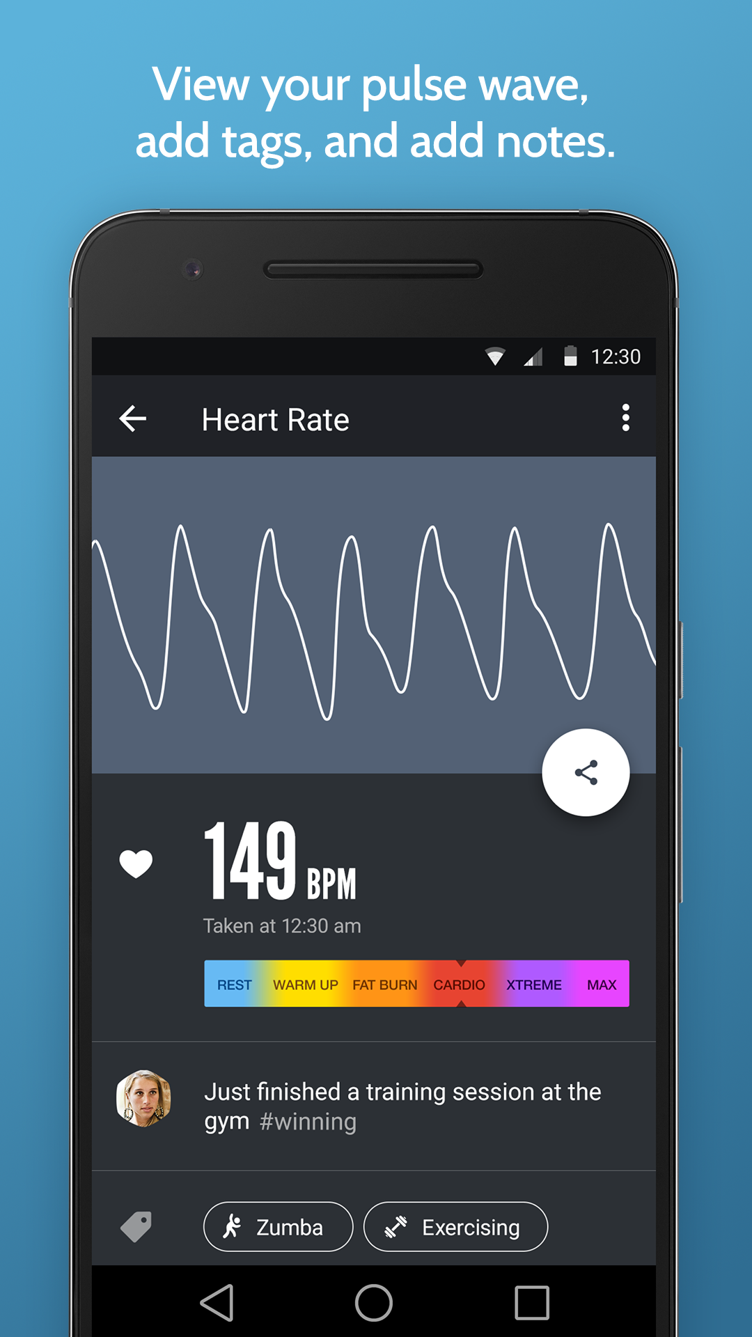 اسکرین شات 3 برنامه Instant Heart Rate: HR Monitor