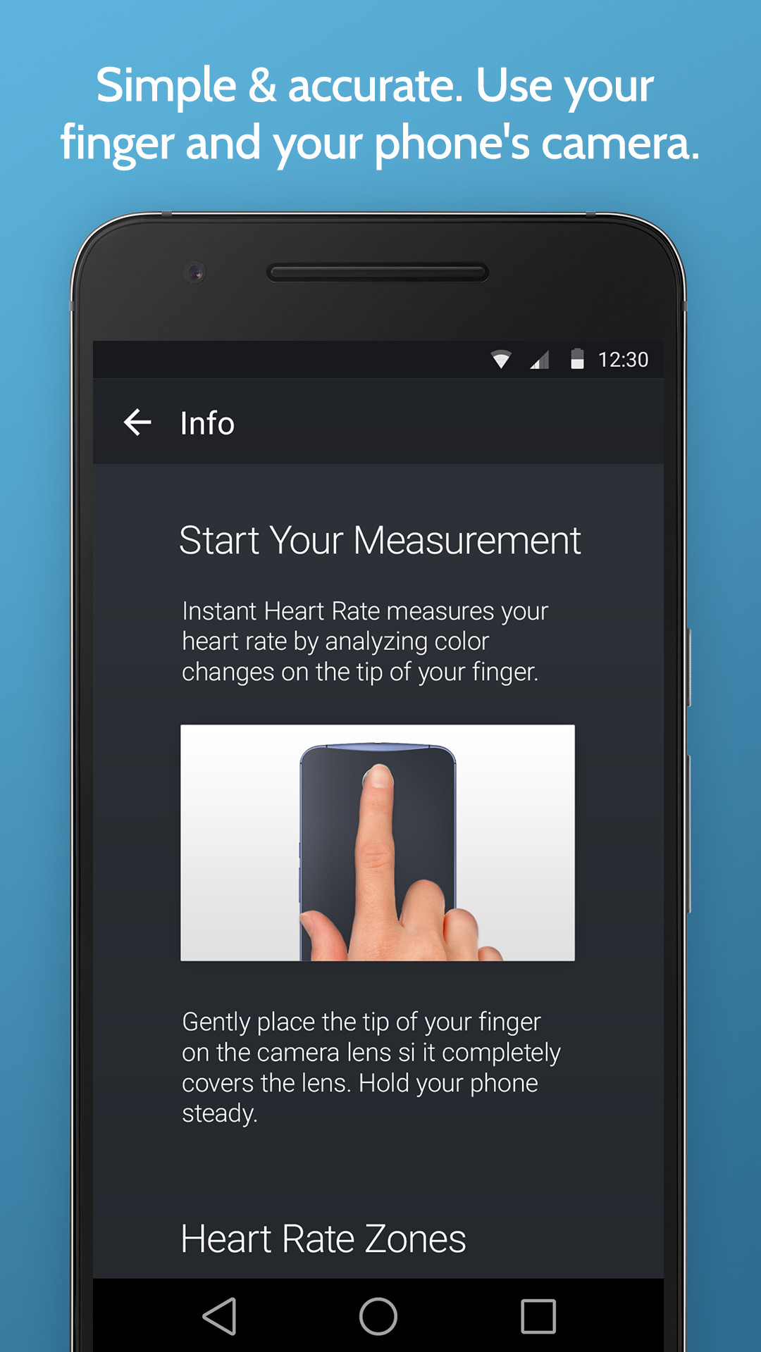 اسکرین شات 2 برنامه Instant Heart Rate: HR Monitor